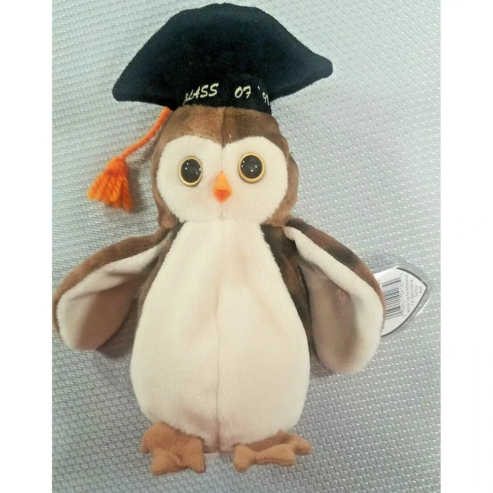 RARE VINTAGE TY Beanie Baby Wise the Owl Class of 